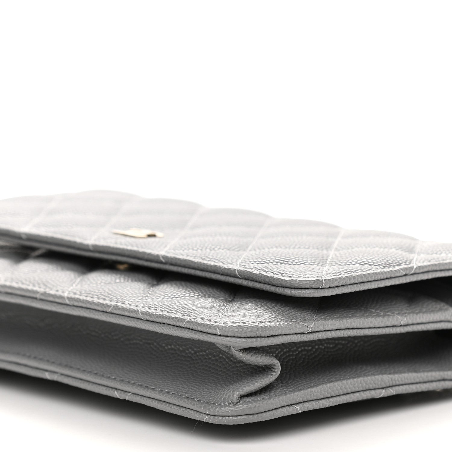 Chanel Caviar Quilted Wallet On Chain WOC Dark Grey 10 of 10