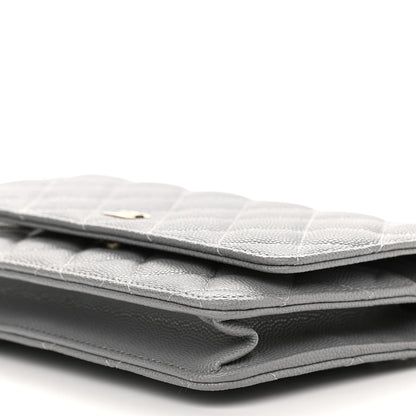 Chanel Caviar Quilted Wallet On Chain WOC Dark Grey 10 of 10