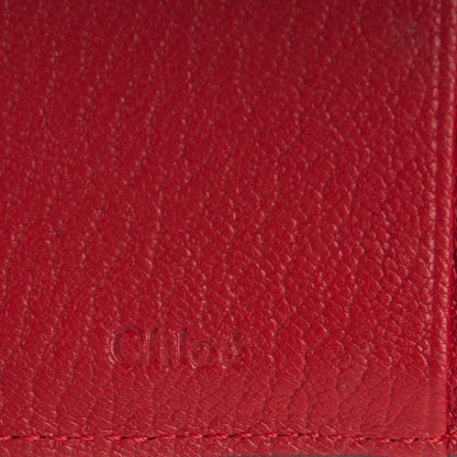 Chloe Grained Lambskin Drew Square Wallet Plaid Red 6 of 8