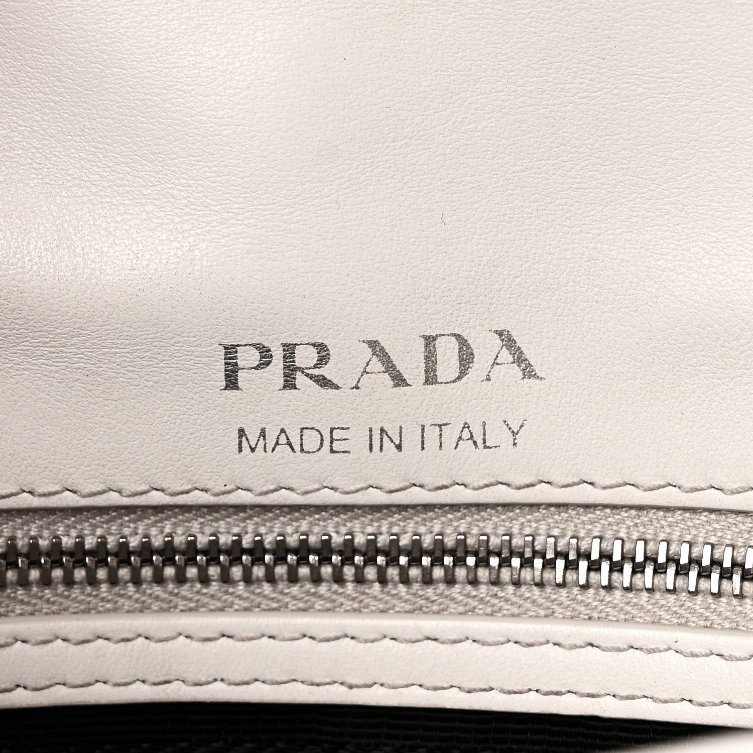 Prada Soft Calfskin Impunture Diagramme Medium Chain Flap Shoulder Bag White 7 of 9