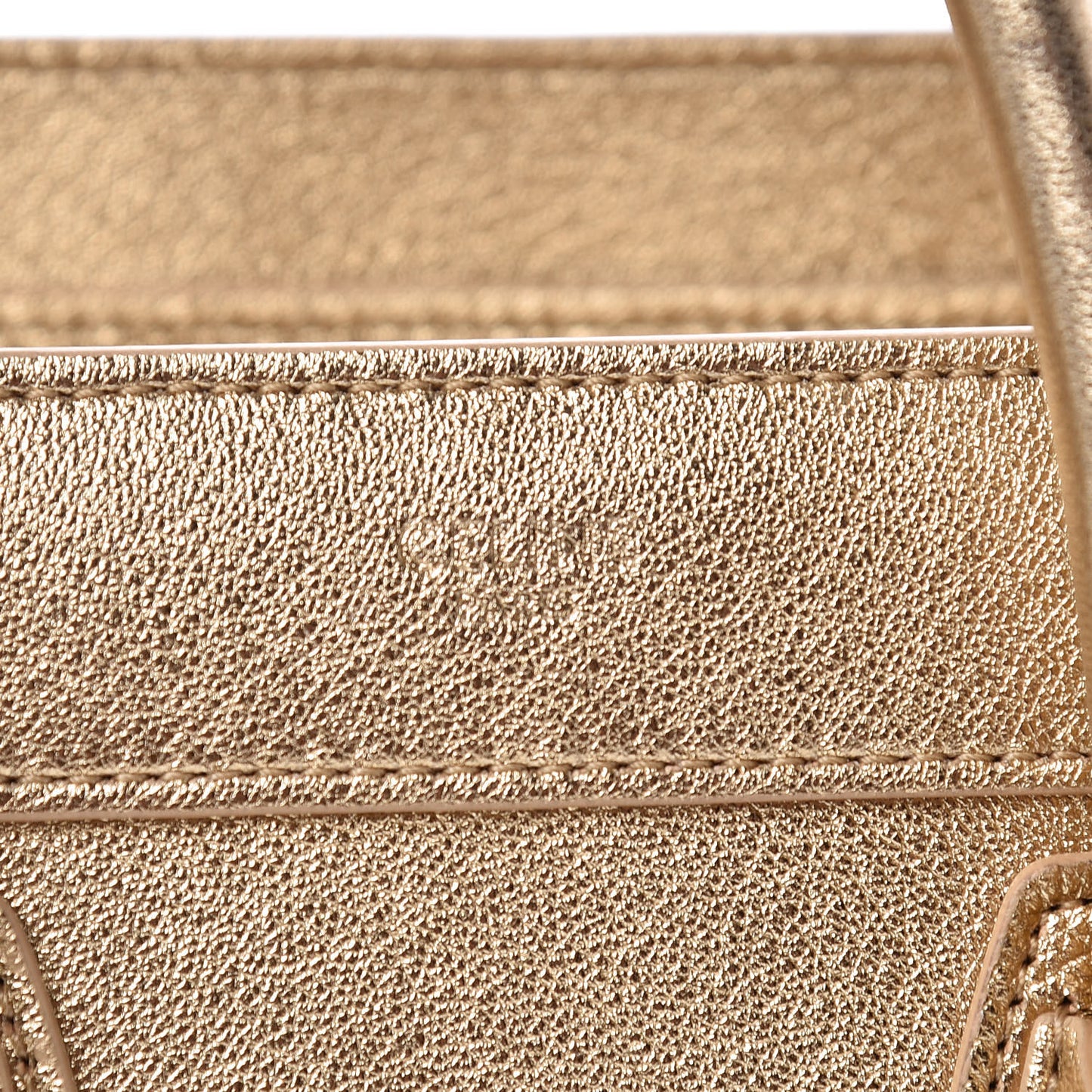 Laminated Lambskin Nano Luggage Gold