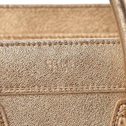 Celine Laminated Lambskin Nano Luggage Gold 7 of 13