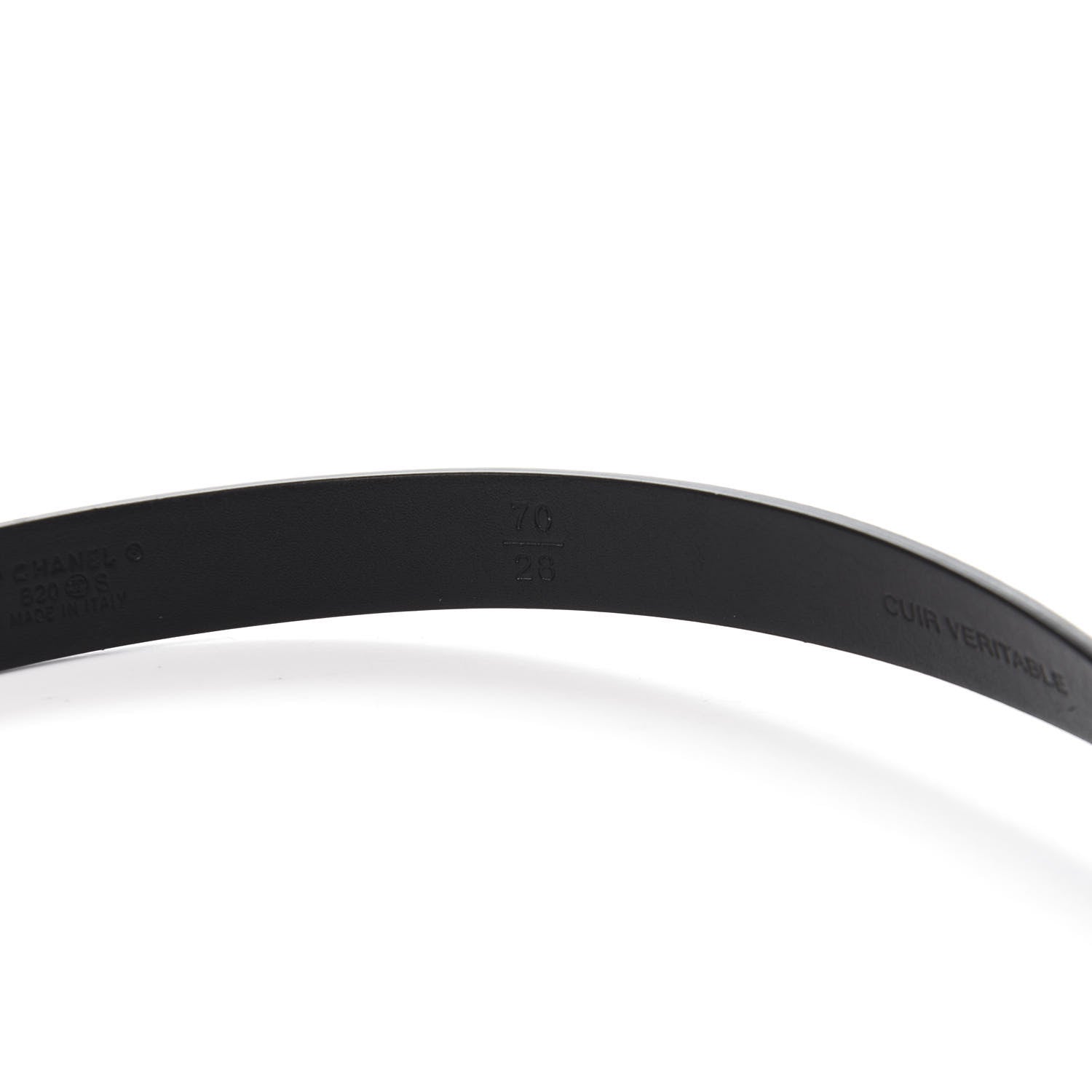 Chanel Calfskin CC Pearl Chain Belt 70 28 Black 7 of 9