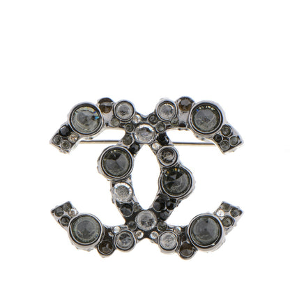 Chanel Ruthenium Crystal CC Brooch 1 of 6