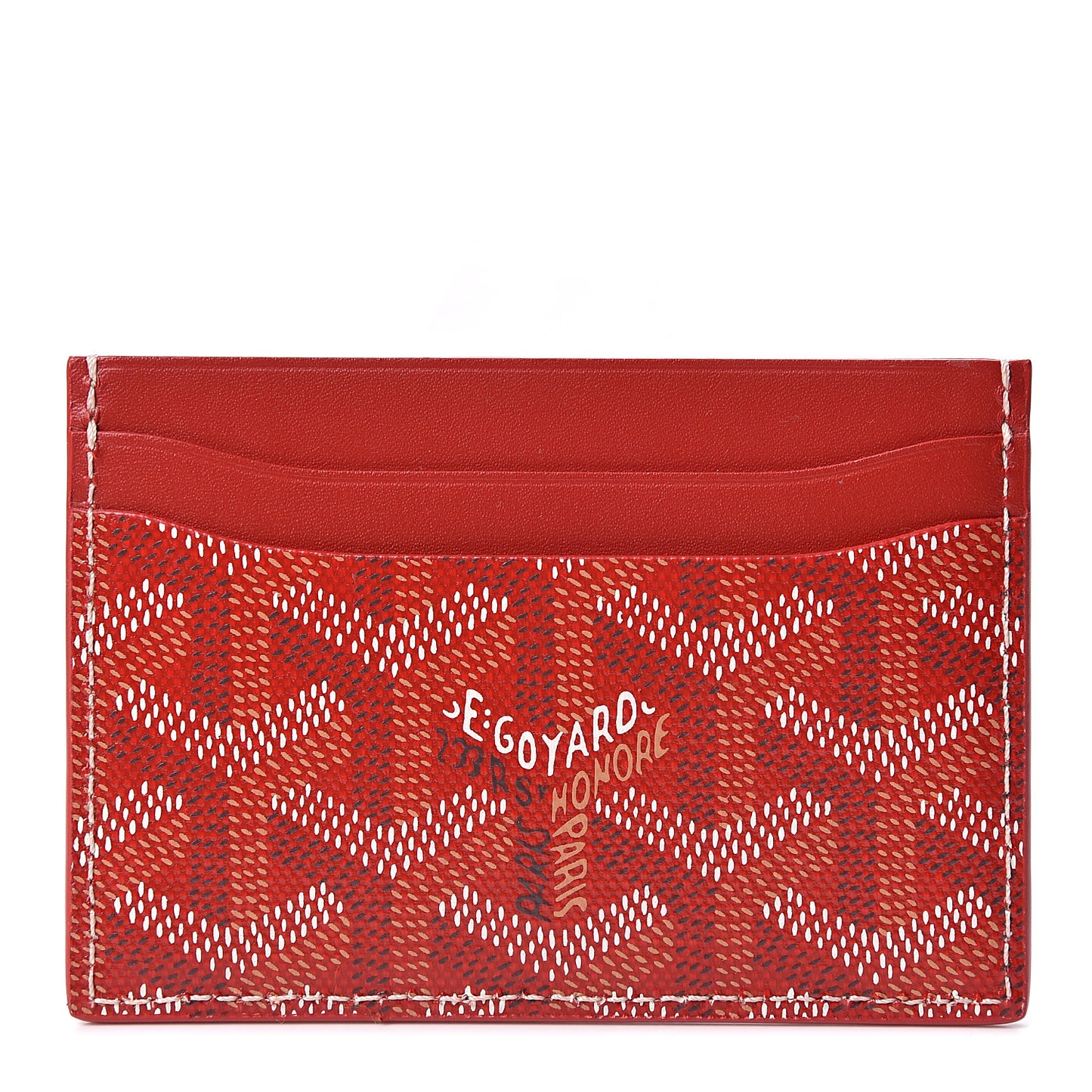 Goyardine Saint Sulpice Card Holder Red