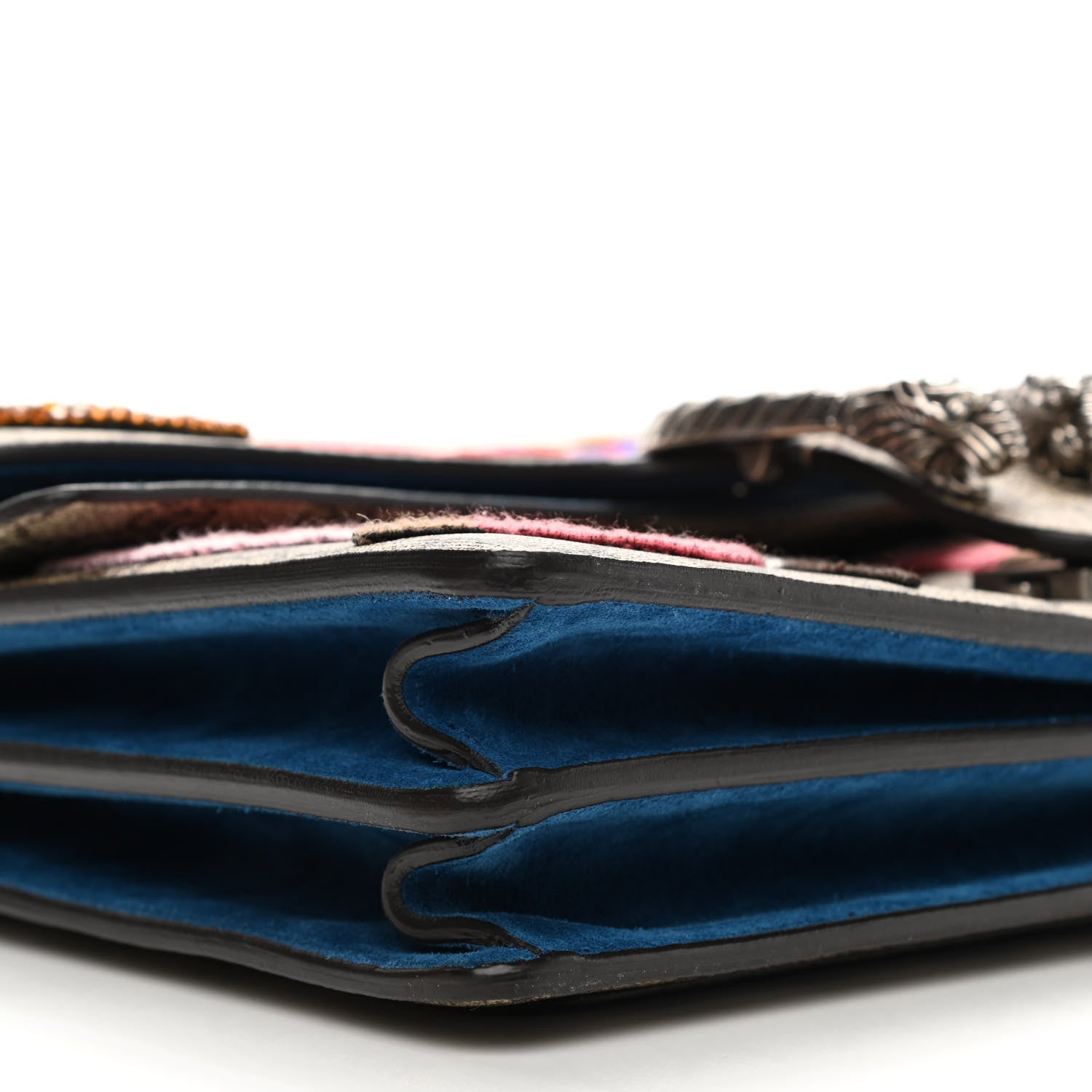 Gucci GG Supreme Monogram Embroidered Medium Dionysus Shoulder Bag Blue 16 of 19