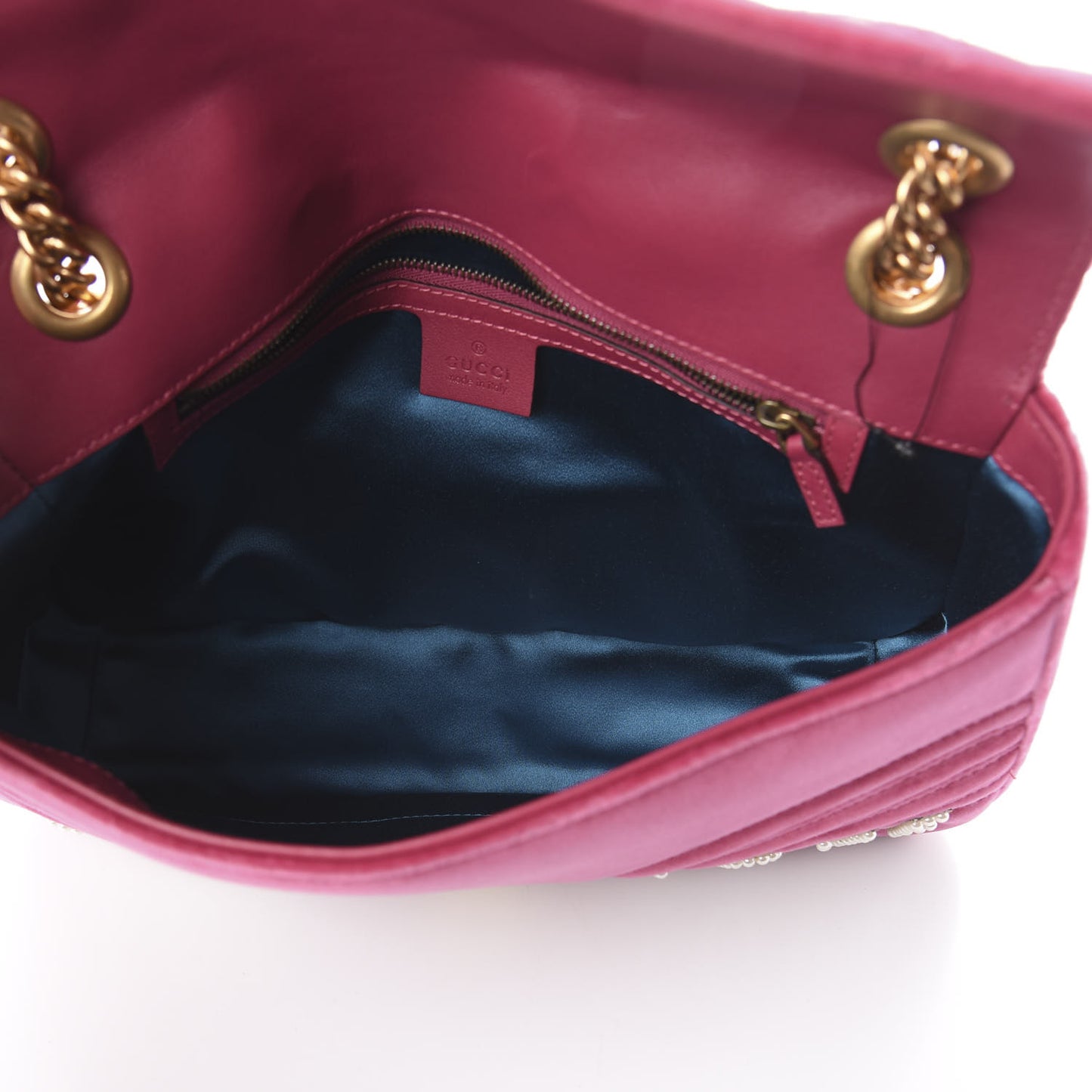 Velvet Matelasse Blind for Love Embroidered Medium GG Marmont Shoulder Bag Light Raspberry Rose Multicolor