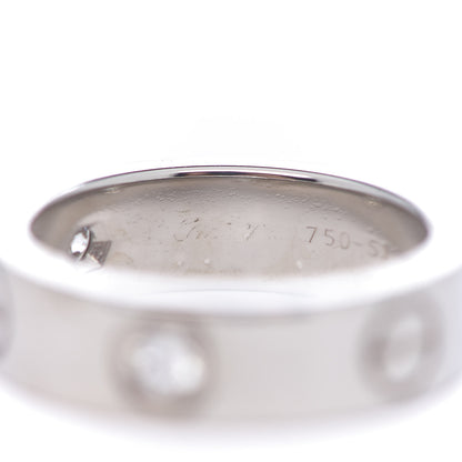 Cartier 18K White Gold 3 Diamond 5.5mm LOVE Ring 51 5.75 4 of 8