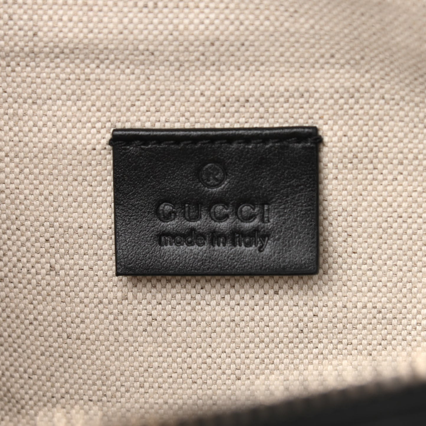 Calfskin GG Tennis Embossed Pocket Belt Bag Black