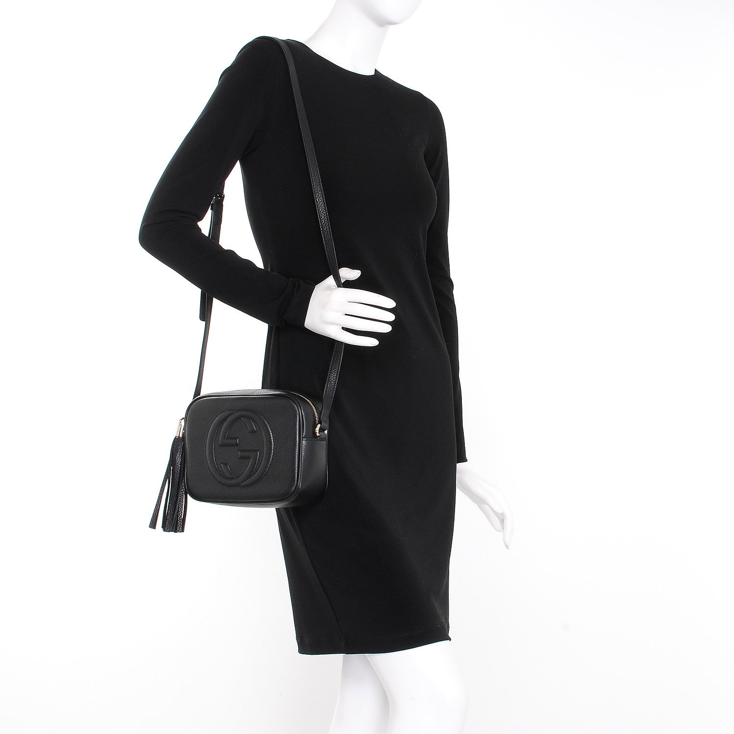 Gucci Pebbled Calfskin Small Soho Disco Bag Black 2 of 7