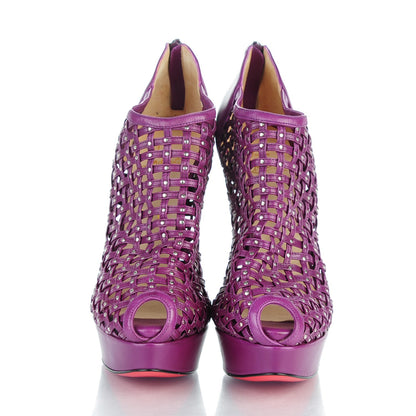 Christian Louboutin Kid Kasha 150 Booties 41 Purple 2 of 9