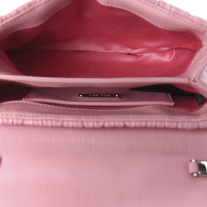 Miu Miu Cavallino Calf Hair Leopard Print Nappa Matelasse Crystal Chain Shoulder Bag Rosa Miele 5 of 11