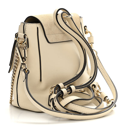Chloe Suede Calfskin Mini Faye Backpack Off White 3 of 13