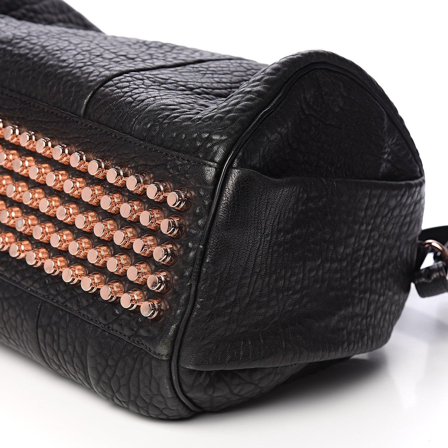 Alexander Wang Pebbled Lambskin Rocco Black Rose Gold Hardware 7 of 8