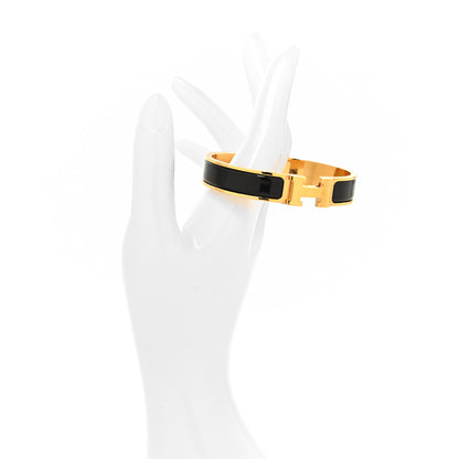 Hermes Enamel Narrow Clic Clac H Bracelet PM Black 2 of 5