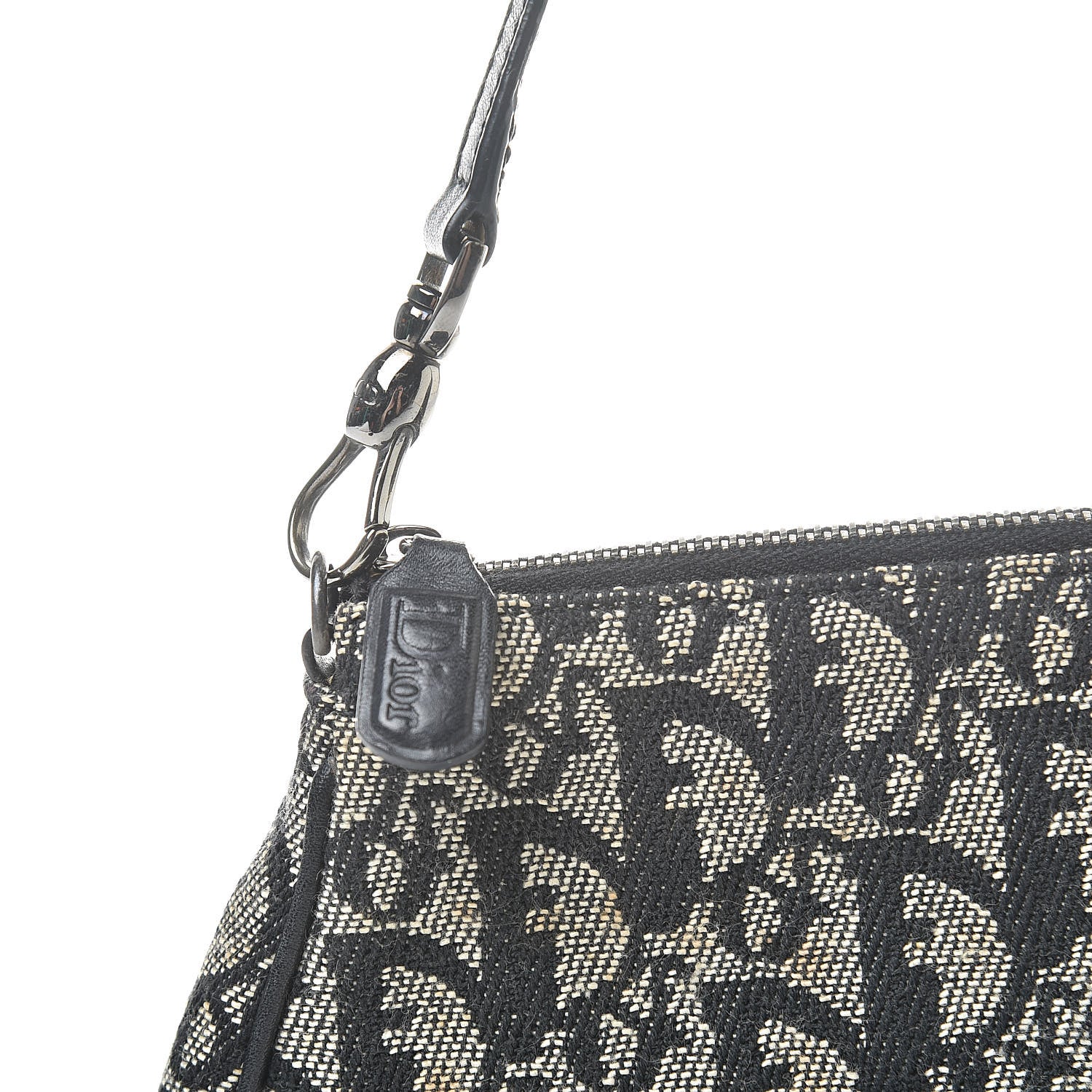 Christian Dior Monogram Mini Saddle Pochette Black 8 of 12