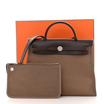 Hermes Vache Hunter Toile Herbag Zip 31 PM Etoupe Ebene 16 of 16