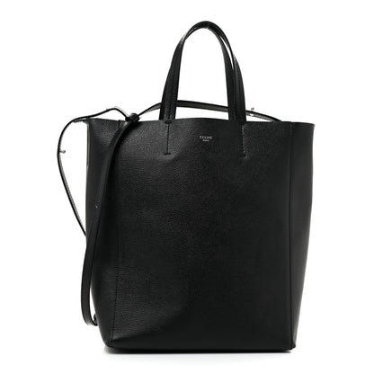 Celine Grained Calfskin Small Vertical Cabas Black 1 of 18