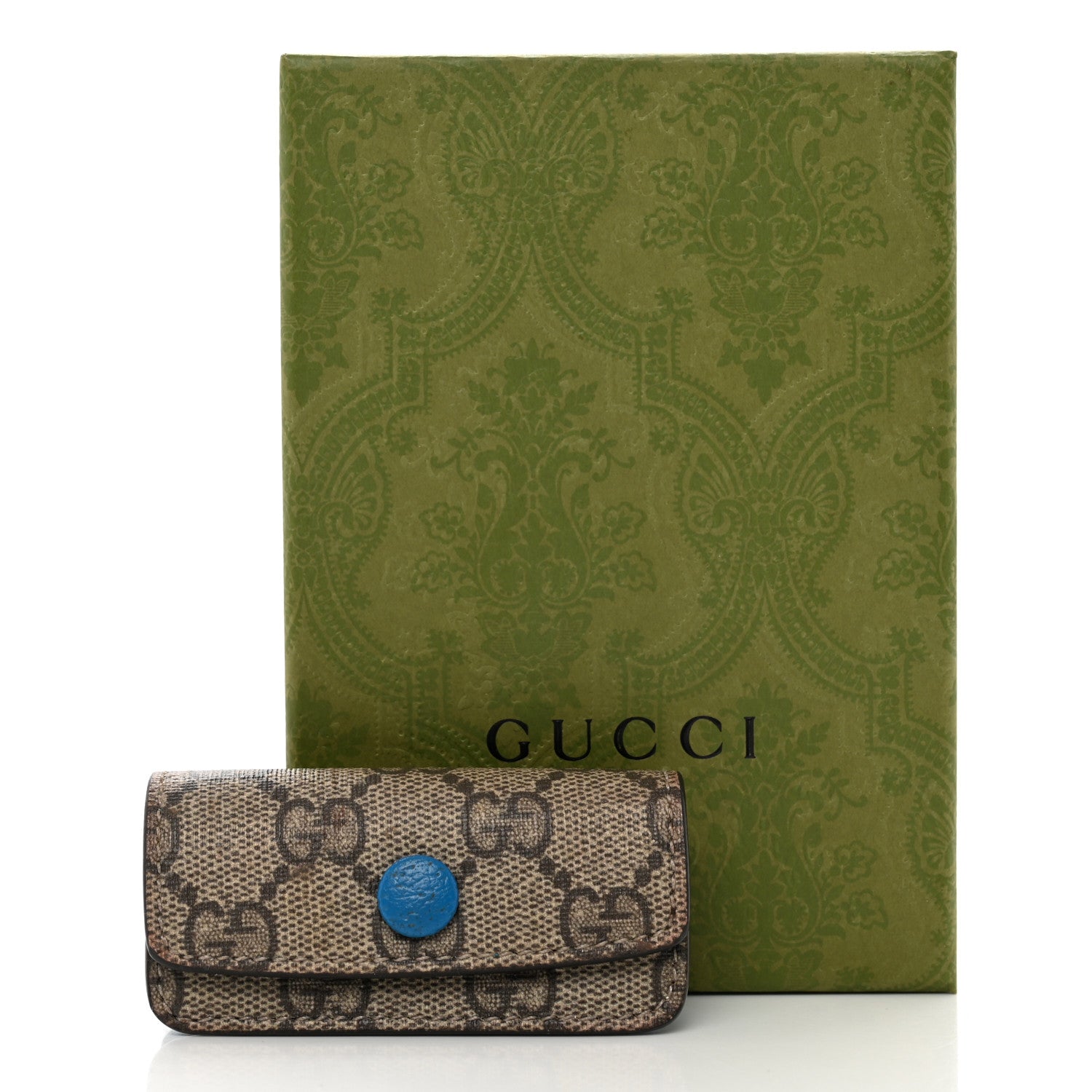 Gucci X DISNEY GG Supreme Monogram Donald Duck Lipstick Holder Bag Beige Ebony Blue 7 of 7