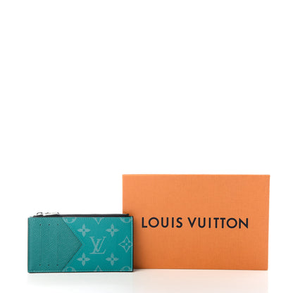 Louis Vuitton Monogram Taiga Coin Card Holder Green 7 of 7