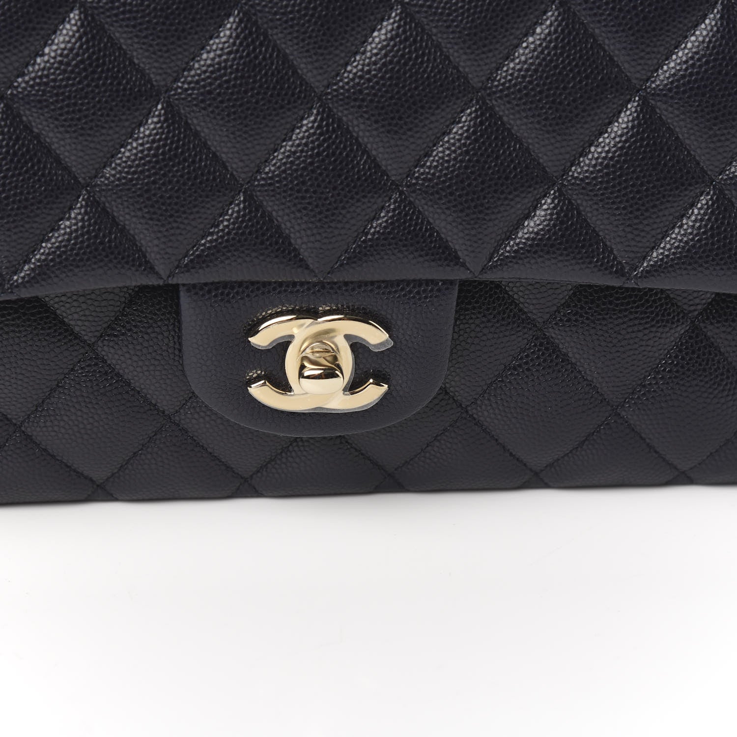 Chanel Caviar Quilted Medium Double Flap Navy 10 of 10