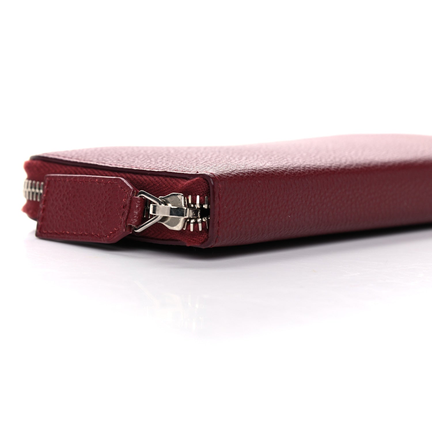 Saint Laurent Grained Calfskin Rive Gauche Zip Around Wallet Palissandre 7 of 11