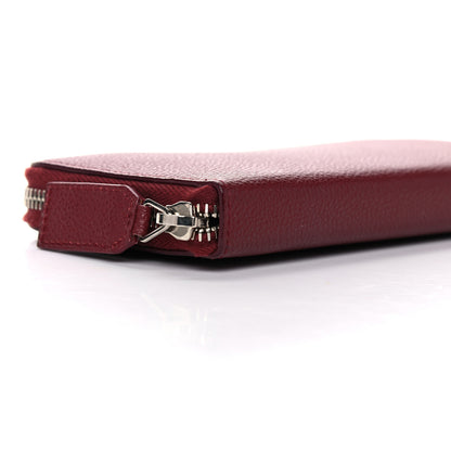 Saint Laurent Grained Calfskin Rive Gauche Zip Around Wallet Palissandre 7 of 11