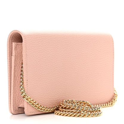 Gucci Dollar Calfskin Mini GG Marmont Chain Wallet Perfect Pink 3 of 11