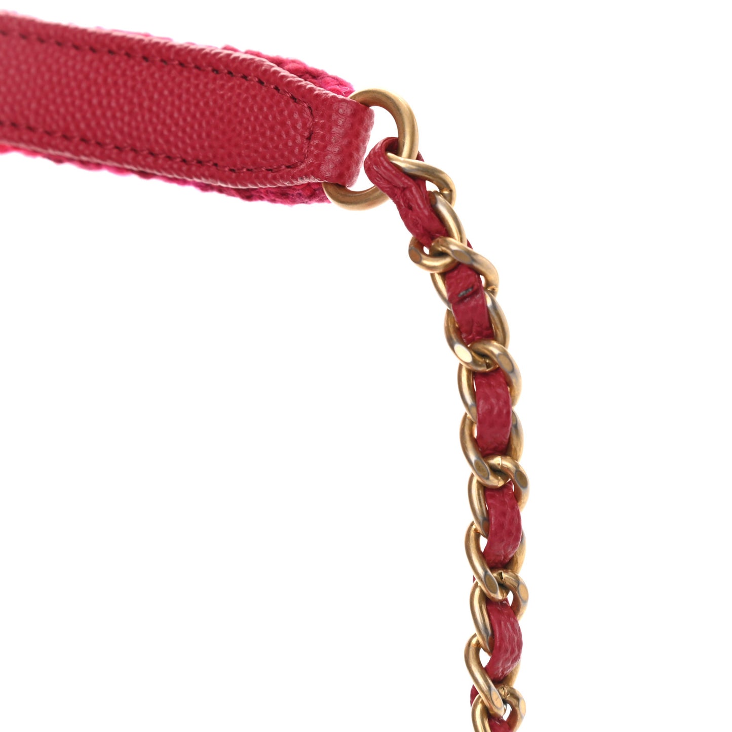 Tweed Mini Coco Handle Flap Fuchsia