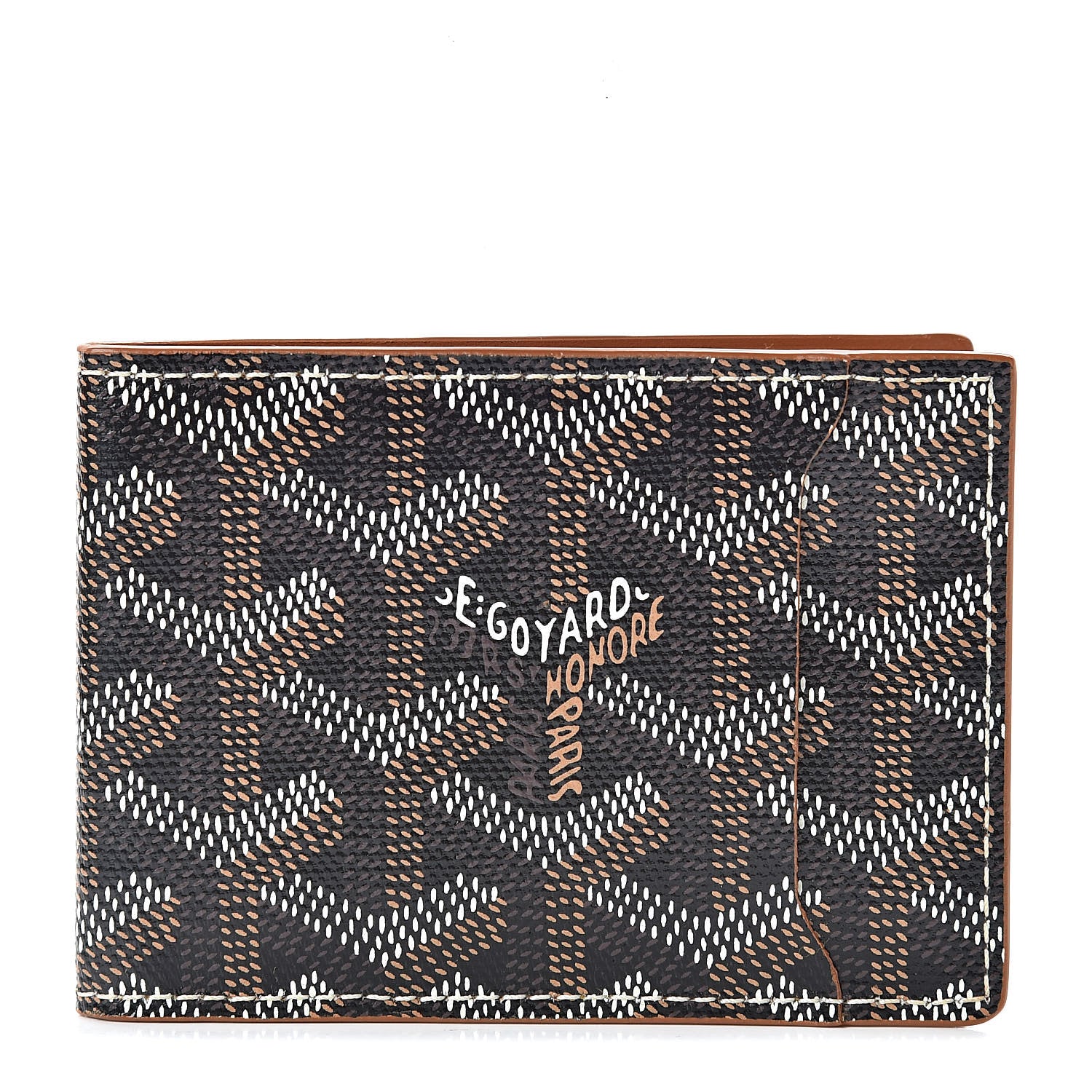 Goyard Goyardine Victoire Card Holder Insert Black Gold 1 of 8