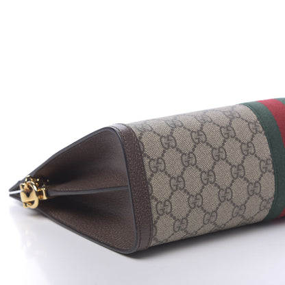 Gucci GG Supreme Monogram Web Medium Ophidia Chain Shoulder Bag Brown 8 of 10