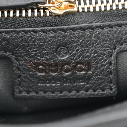 Gucci Roxy Calfskin Web Medium Blondie Top Handle Shoulder Flap Bag Black 7 of 13