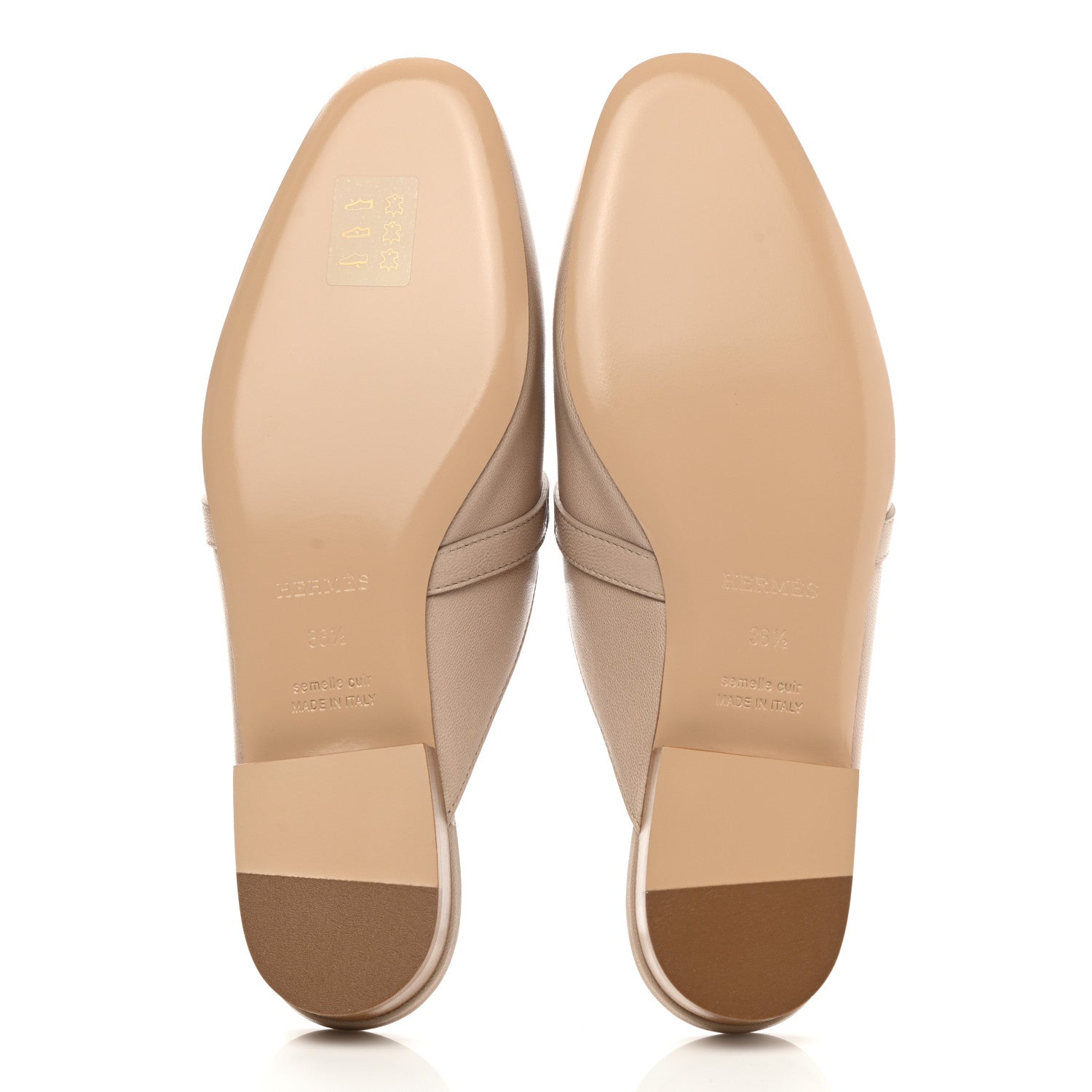 Hermes Calfskin Oz Mules 36.5 Blanc Gomme 5 of 9