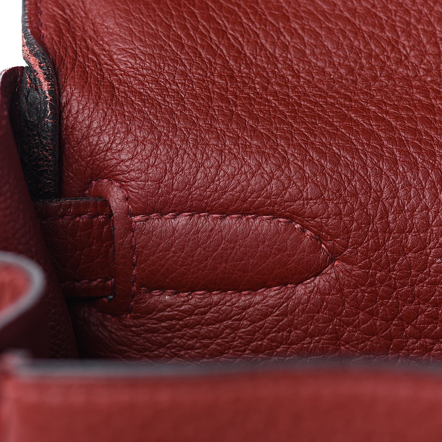Hermes Taurillon Clemence Retourne Kelly 32 Rouge H 7 of 35