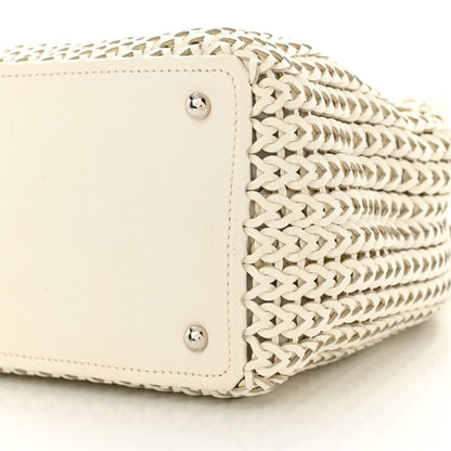 Chanel Calfskin Small Braided CC White 10 of 12
