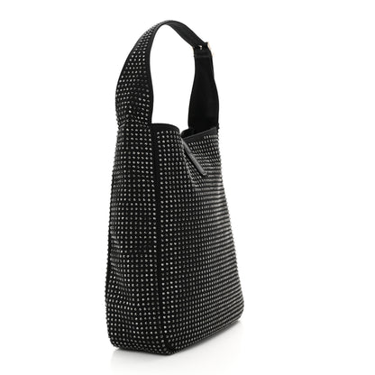 Saint Laurent Cotton Studded Le 5 A 7 Soft Hobo Black 3 of 10