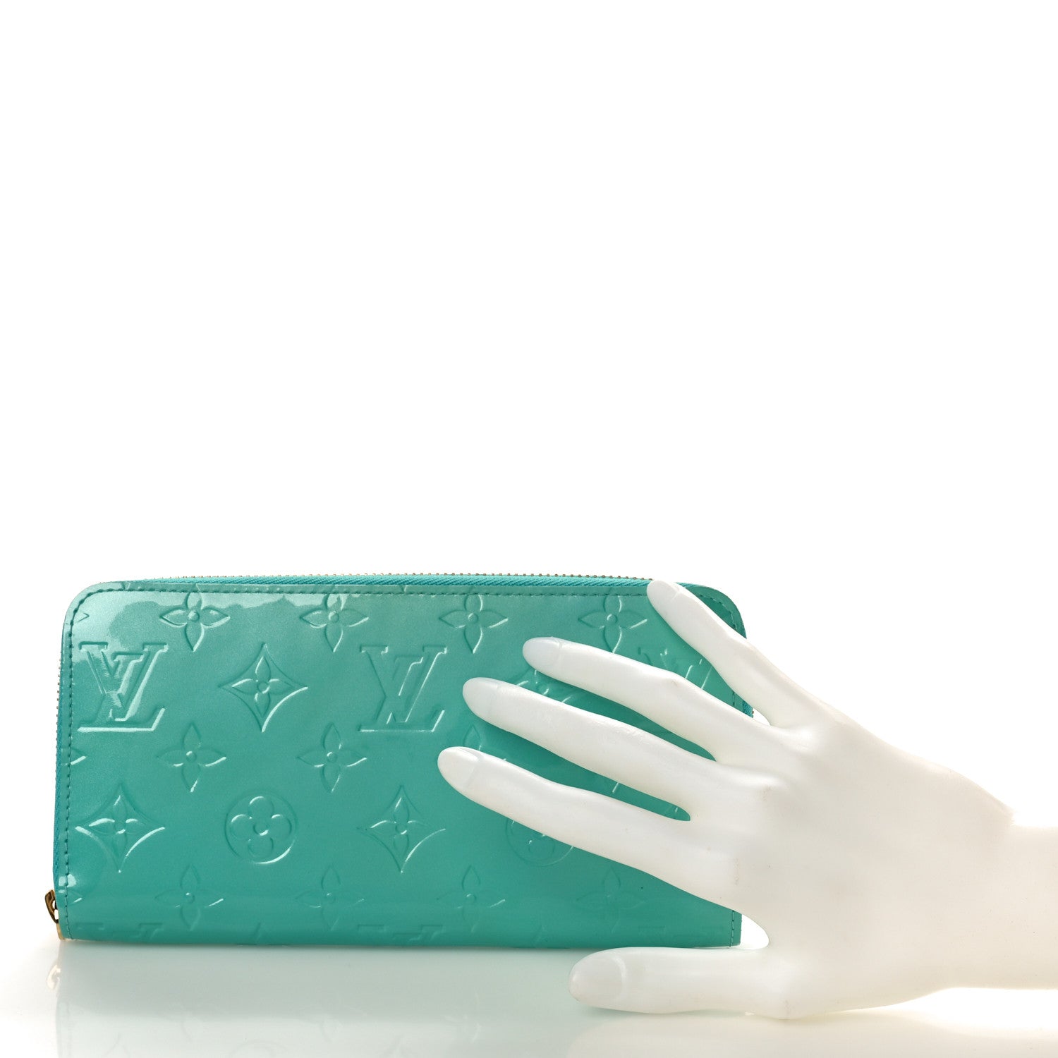 Louis Vuitton LOUIS VUITTON Vernis Zippy Wallet Bleu Lagon 2 of 9