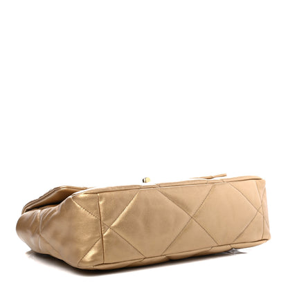 Chanel Metallic Goatskin Quilted Large Chanel 19 Flap Gold 3 of 4