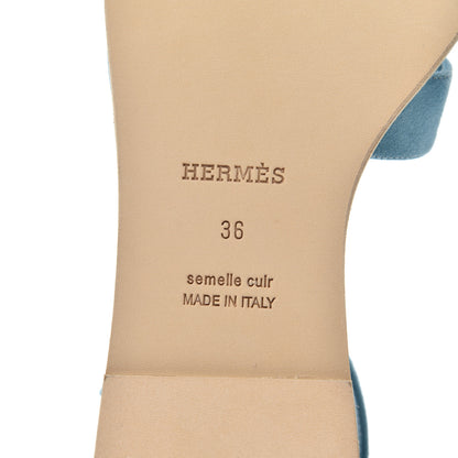 Hermes Suede Goatskin Santorini Sandals 36 7 of 9