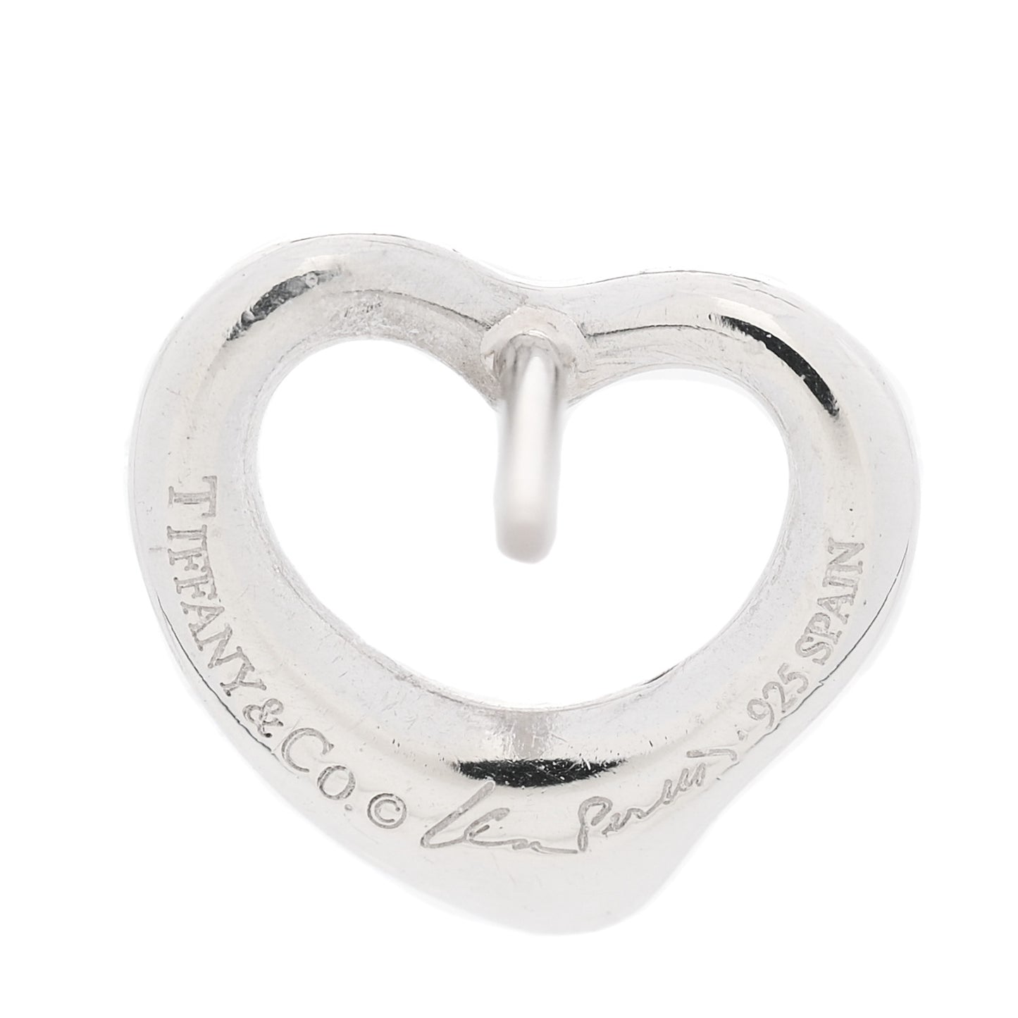 Sterling Silver Elsa Peretti 11mm Open Heart Earrings
