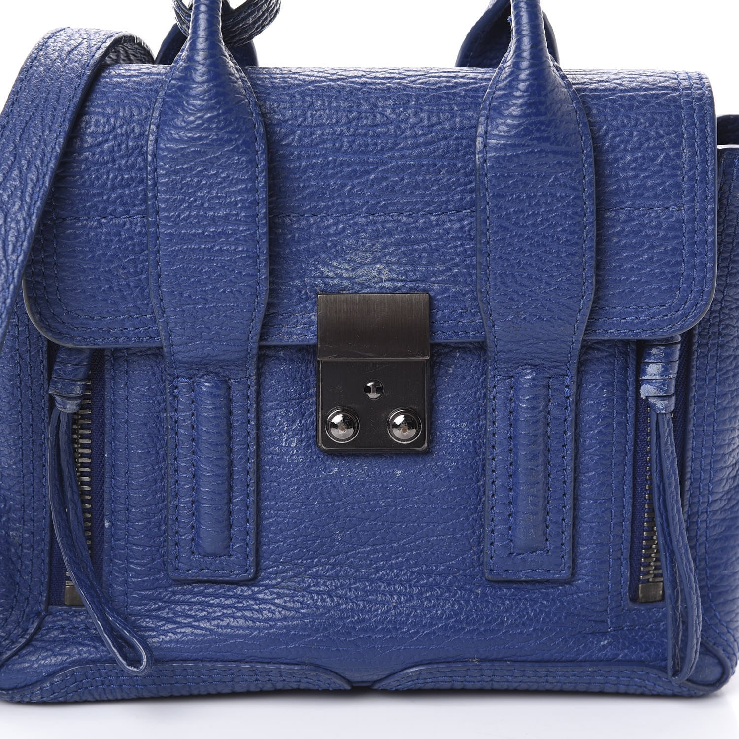 3.1 Phillip Lim 3.1 Textured Calfskin Mini Pashli Satchel Cobalt 7 of 9