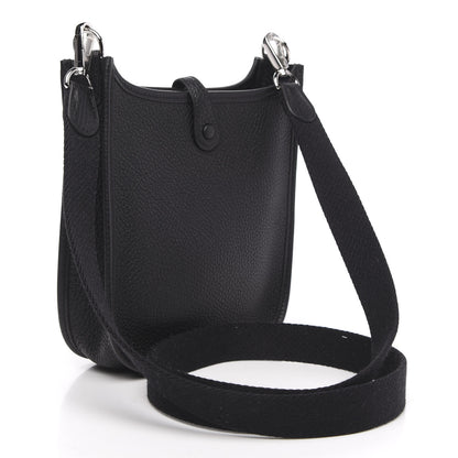 Hermes Taurillon Clemence Evelyne TPM Black 3 of 10