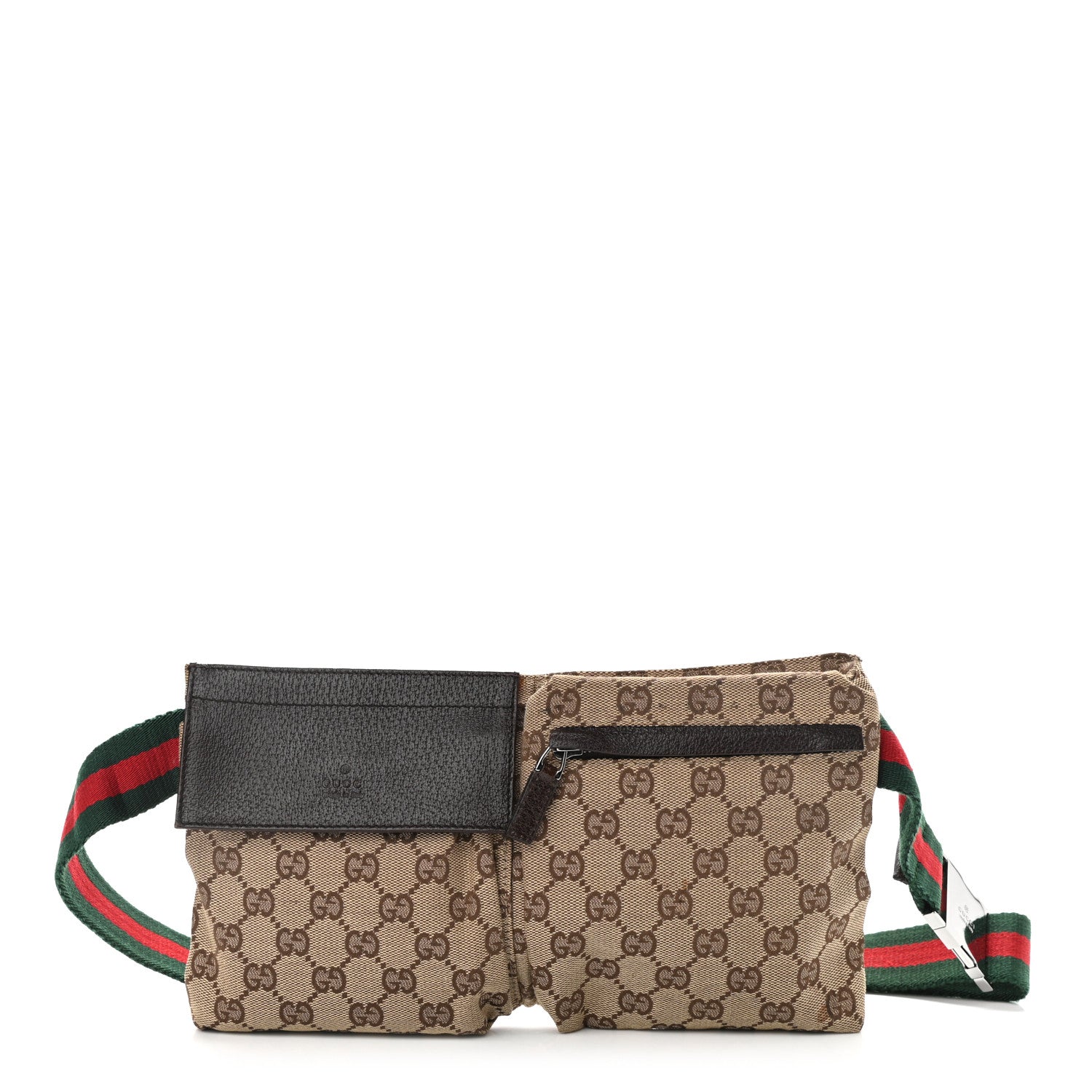 Gucci Monogram Web Belt Bag Dark Brown 1 of 11