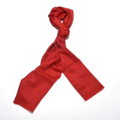Gucci Cashmere GG Monogram Gem Lux Scarf Flame 2 of 3