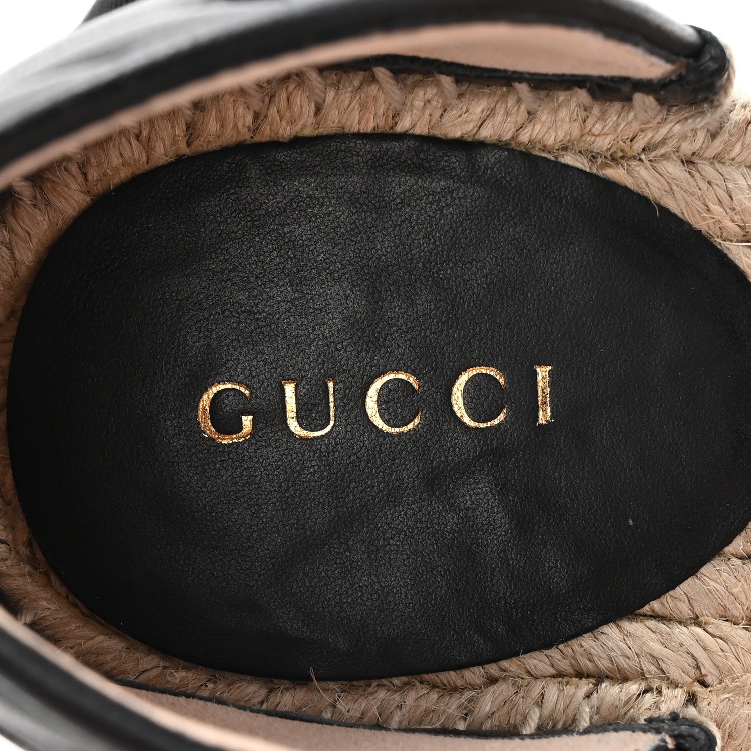 Gucci Nappa Matelasse GG Marmont Ankle Wrap Platform 35/120mm Espadrille Wedges 39 Black 8 of 11