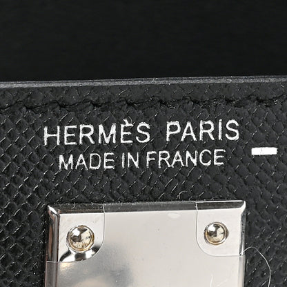 Hermes Madame Calfskin Lizard Mini Kelly Sellier Touch 20 Black 5 of 9