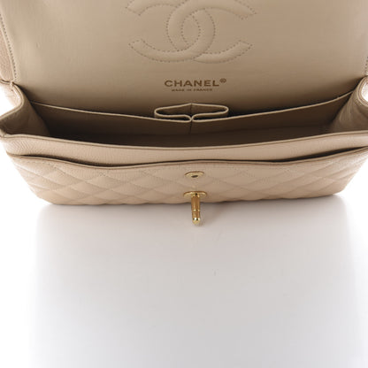Chanel Caviar Quilted Medium Double Flap Beige Clair 5 of 11