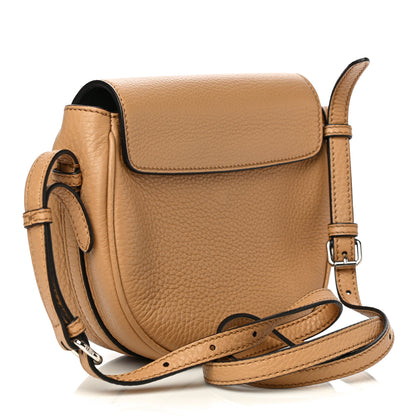 Fendi Calfskin Romano Selleria Round Saddle Bag Miele Scuro Grezzo 2 of 9