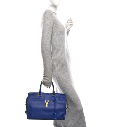 Saint Laurent Calfskin Medium Classic Y Cabas Navy 2 of 9