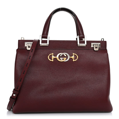 Gucci Grainy Calfskin Medium Zumi Top Handle Bag Vintage Bordeaux 1 of 12